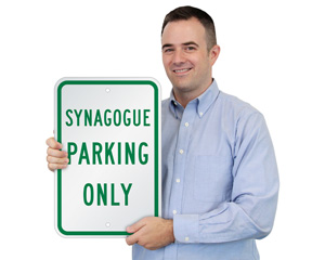 Synagogue Parking Only SIgn