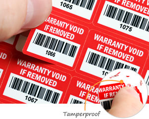 Tamperproof warranty labels