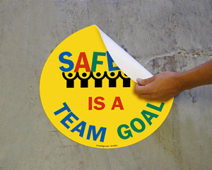 Team Safety Floor Sign