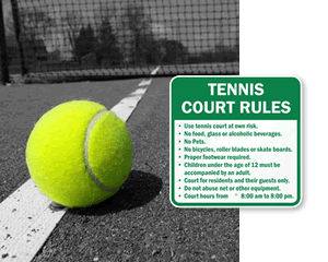 Tennis Court Signs