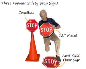 Three Popular Safety Stop Signs