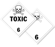 Class 6 Poison and Toxic Placards 