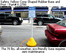 Yellow Coned Shaped Sign Base