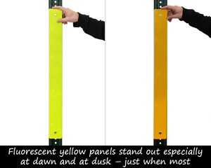 Yellow post panels