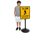 Child at Play Signs with Stand 