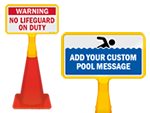 Cone Top Pool Signs