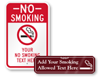 Custom Engraved Smoking Signs