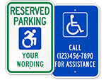 Custom Handicap Signs