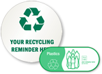Custom Recycling Signs and Labels