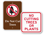Do Not Cut Trees Signs