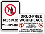 Drug Free Workplace Signs