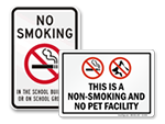  Facility No Smoking Signs & Labels