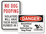Humorous Dog Poop Signs