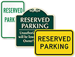 In Stock Reserved Parking Signs