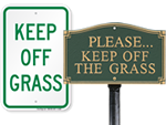 Looking for Keep Off Grass Signs?