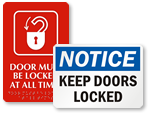 Lock Door Signs