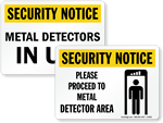 Metal Detector Signs