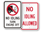 More No Idling Signs
