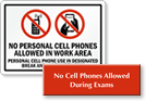 No Cell Phone Allowed Signs