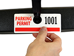 Horizontal Parking Permit Hang Tags
