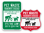 Pet Waste Signs