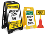 Portable Drop Off & Pick Up Signs
