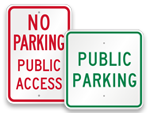 Public Parking Signs