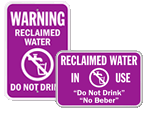 Reclaimed Water Signs
