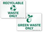 Recyclable Waste Signs