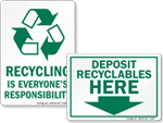 Recycle Here Signs