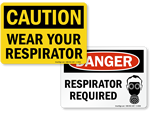 Respirator Required Signs