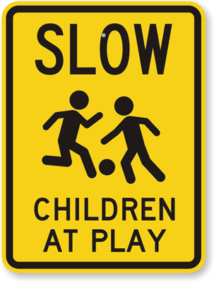 Image result for slow kids sign