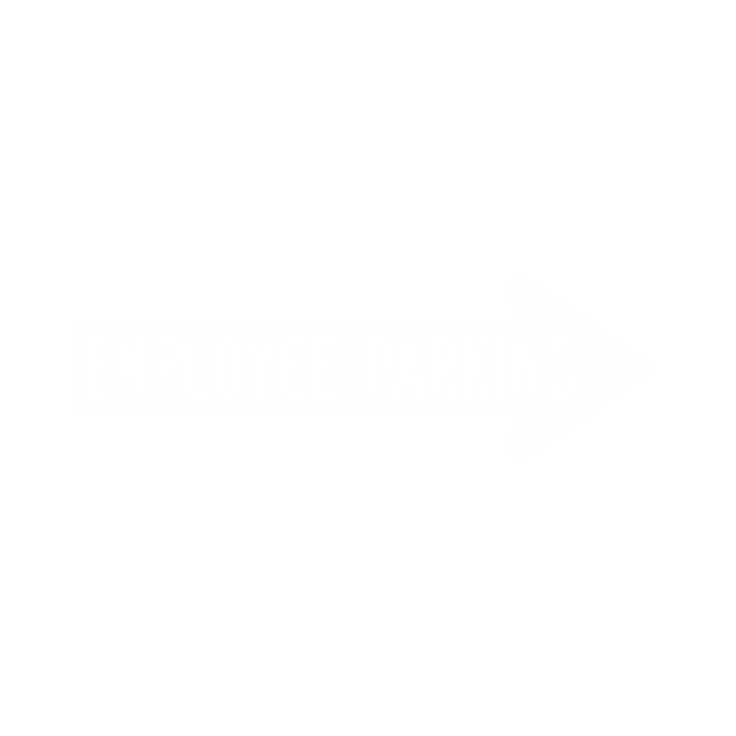 Employee Parking Directional Arrow Sign