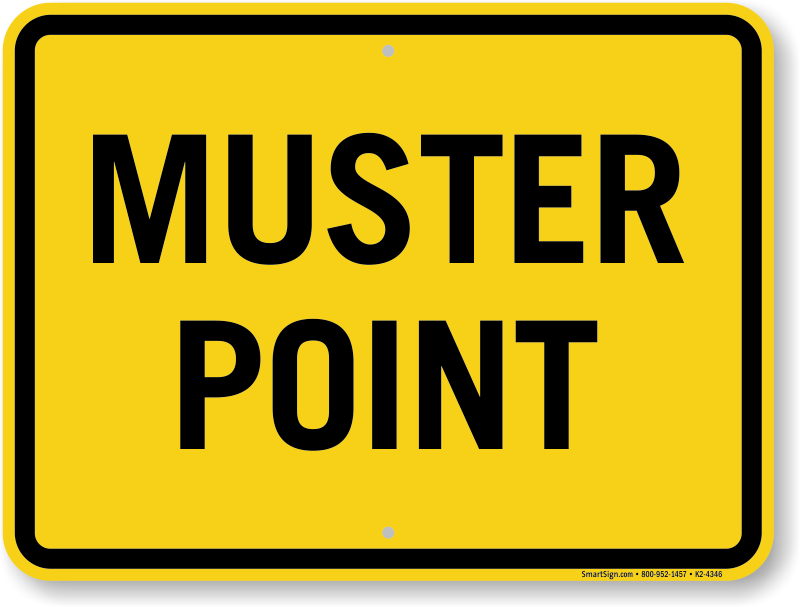 Muster Point Sign SKU K2 4346