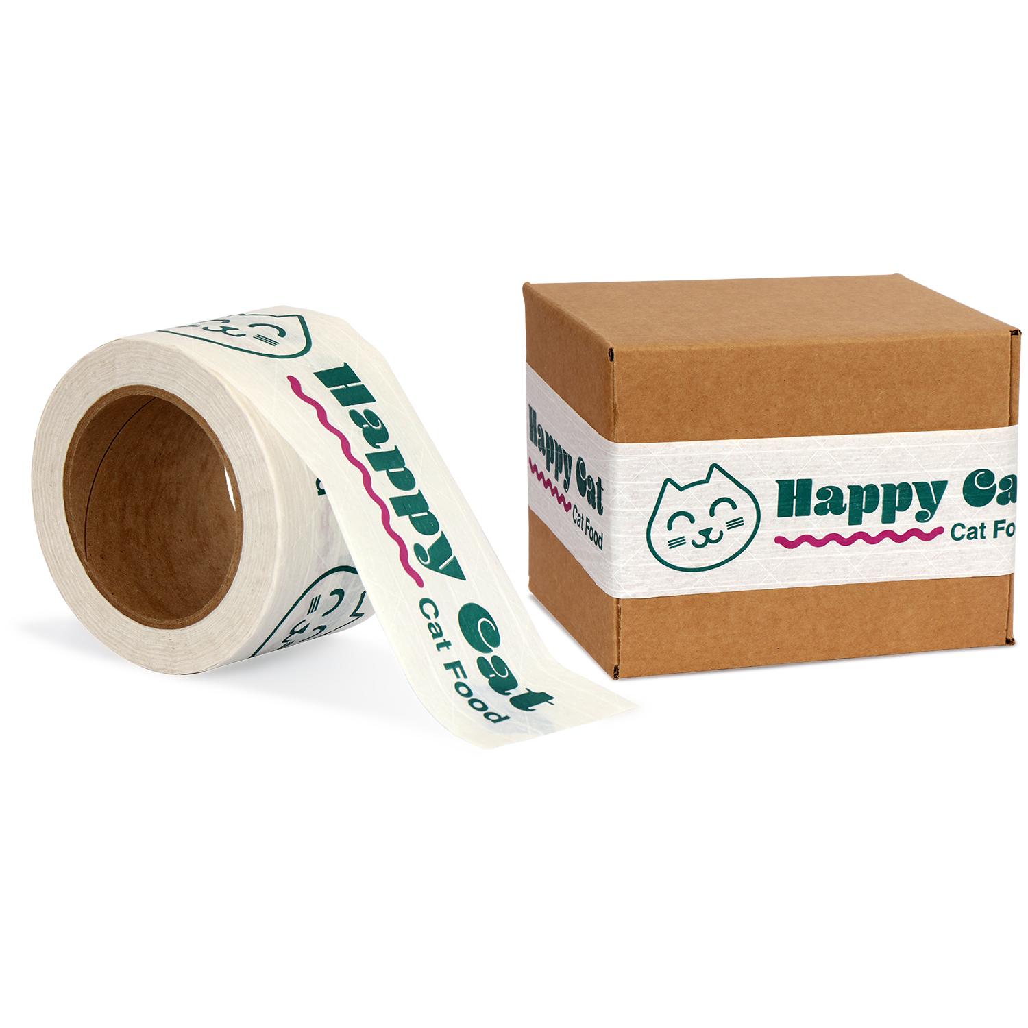 Custom Printed Box Sealing Tape – 36 Rolls (2" X 55 Yards) – Choose White Or Clear