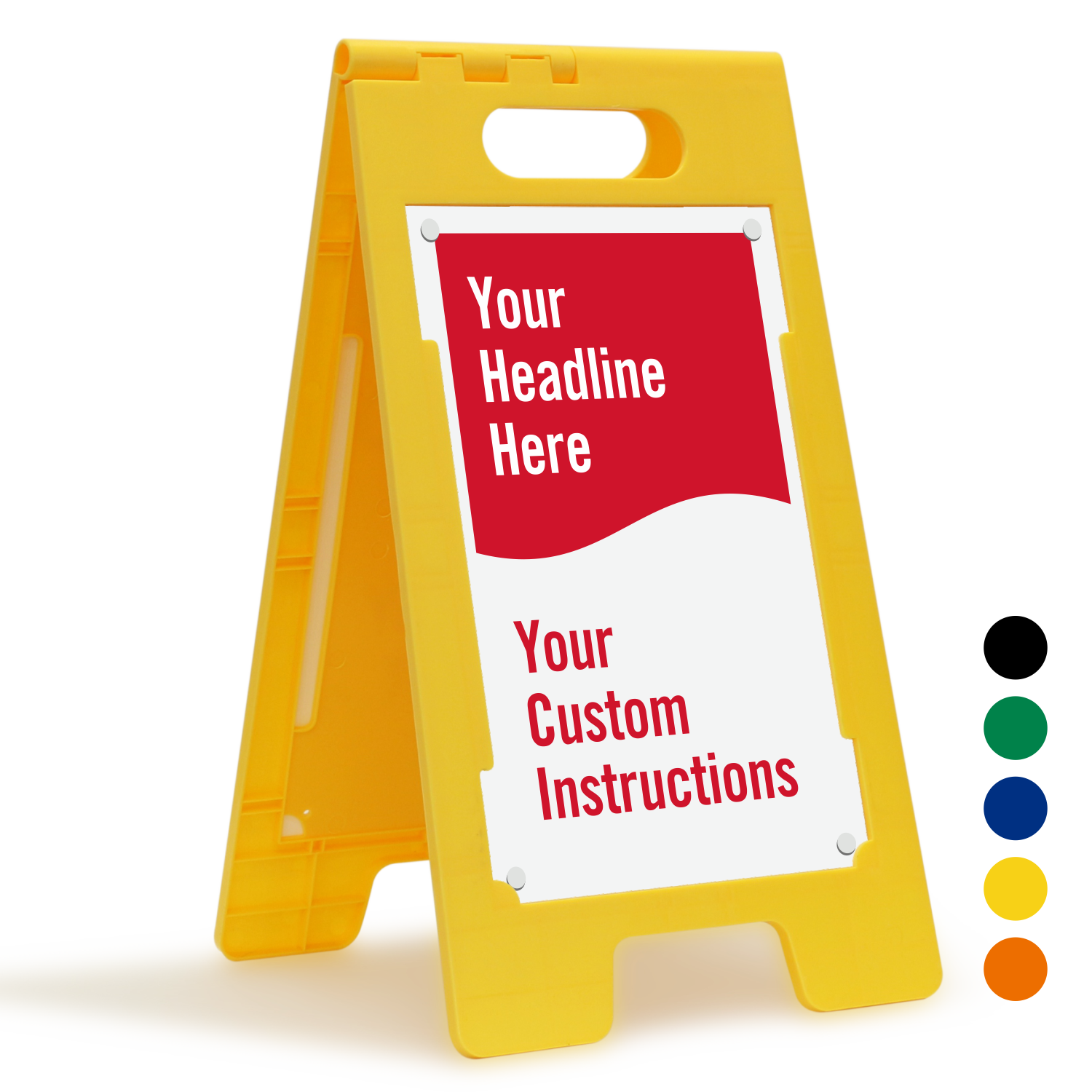 Add Headline And Instructions Custom Standing Floor Sign, SKU SF3200