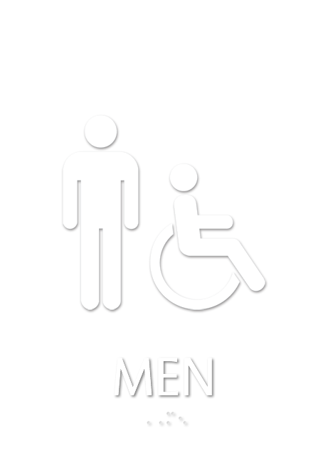 Men, with Men/ISA Handicapped Graphic Braille Sign