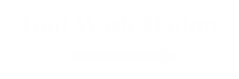 Engraved Foot Wash Station Direction Right Sign