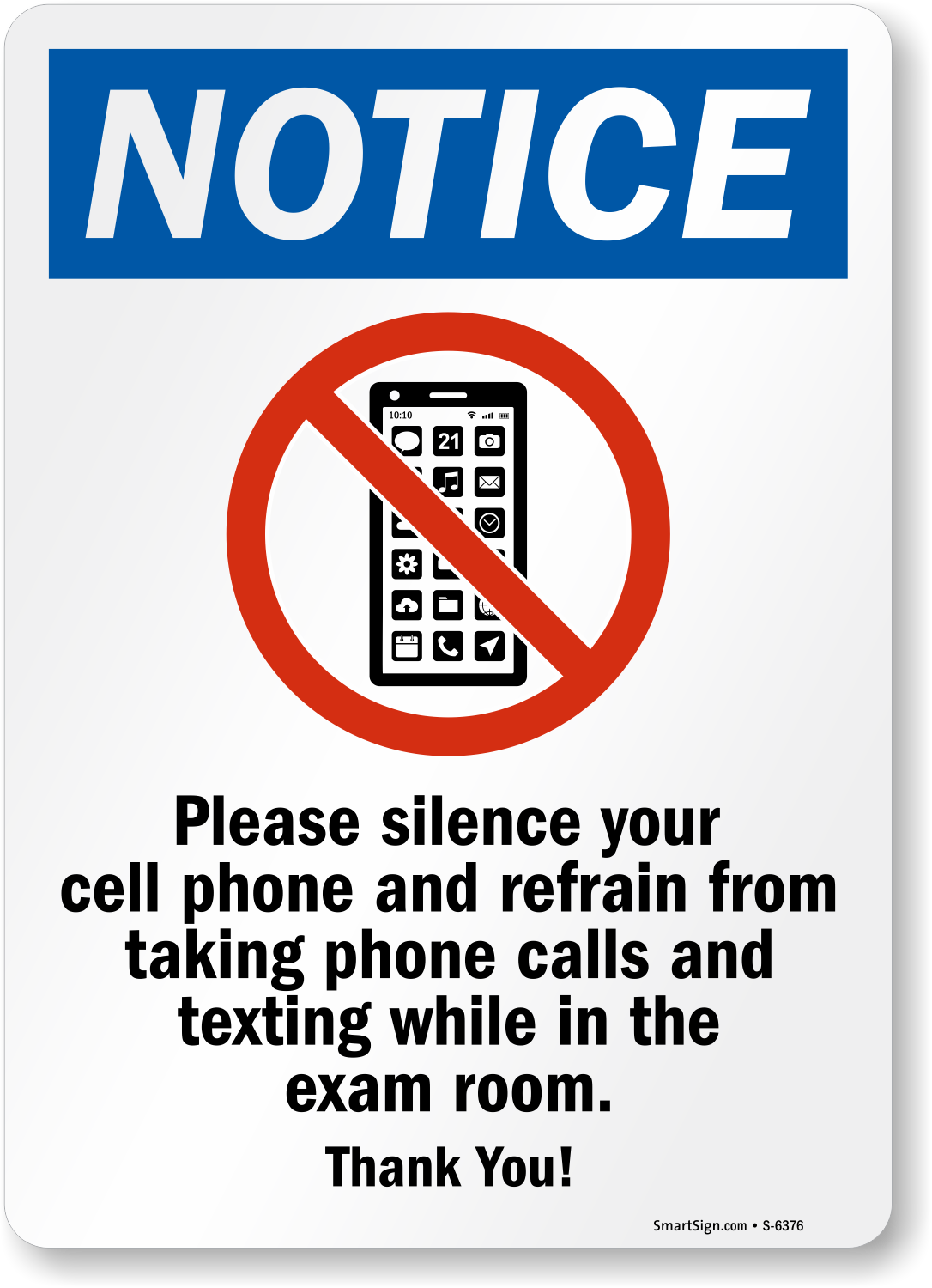 No mobile phones sticker quality water & fade proof vinyl 290mm x 190mm 