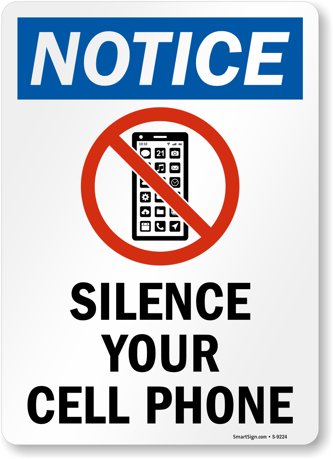 Silence Your Cell Phone Signs.