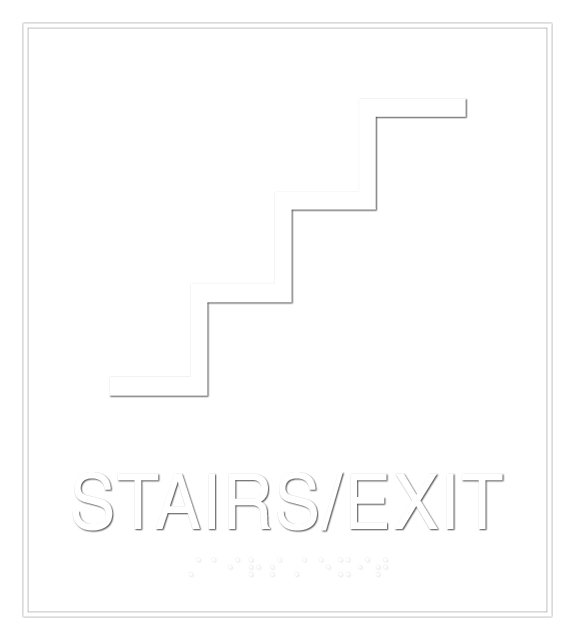Stairs Exit LeatherTex Sign