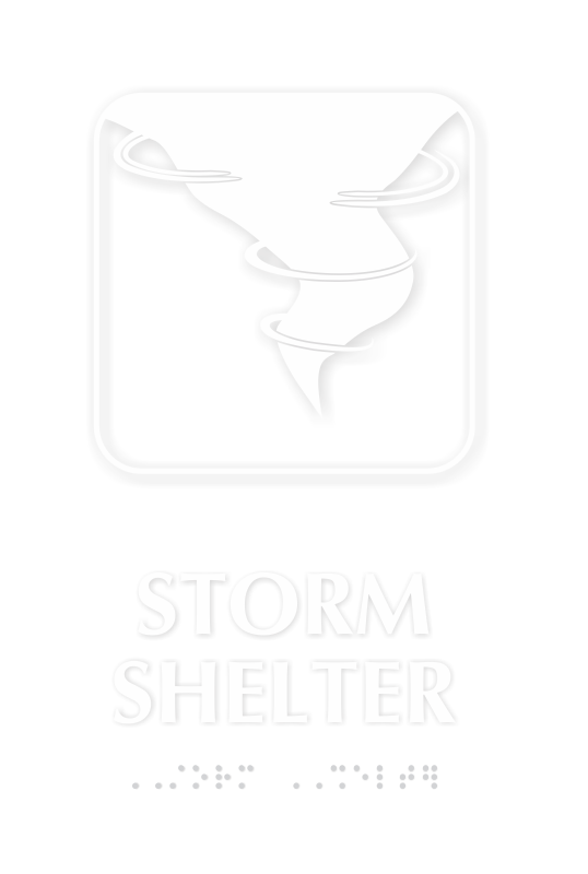 Storm Shelter Emergency TactileTouch Braille Sign