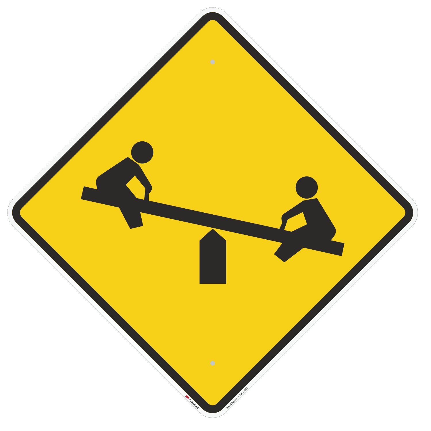 Pedestrians Children Crossing Sign Symbol - Triangle Shape, SKU: K