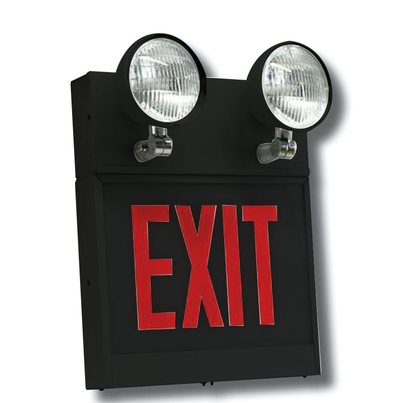 Chicago Approved All LED Exit Sign & Emergency Steel Combo, SKU EXIT