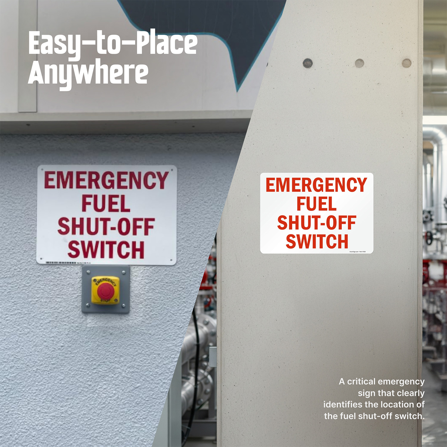 The Web s Leading Source For Emergency Fuel Shut Off Switch Signs SKU 