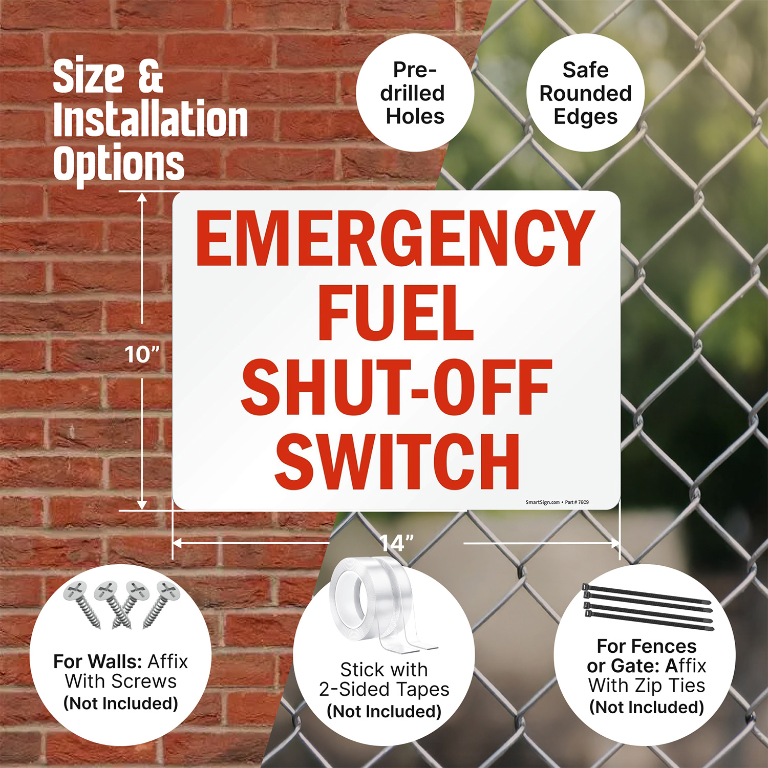 The Web s Leading Source For Emergency Fuel Shut Off Switch Signs SKU 