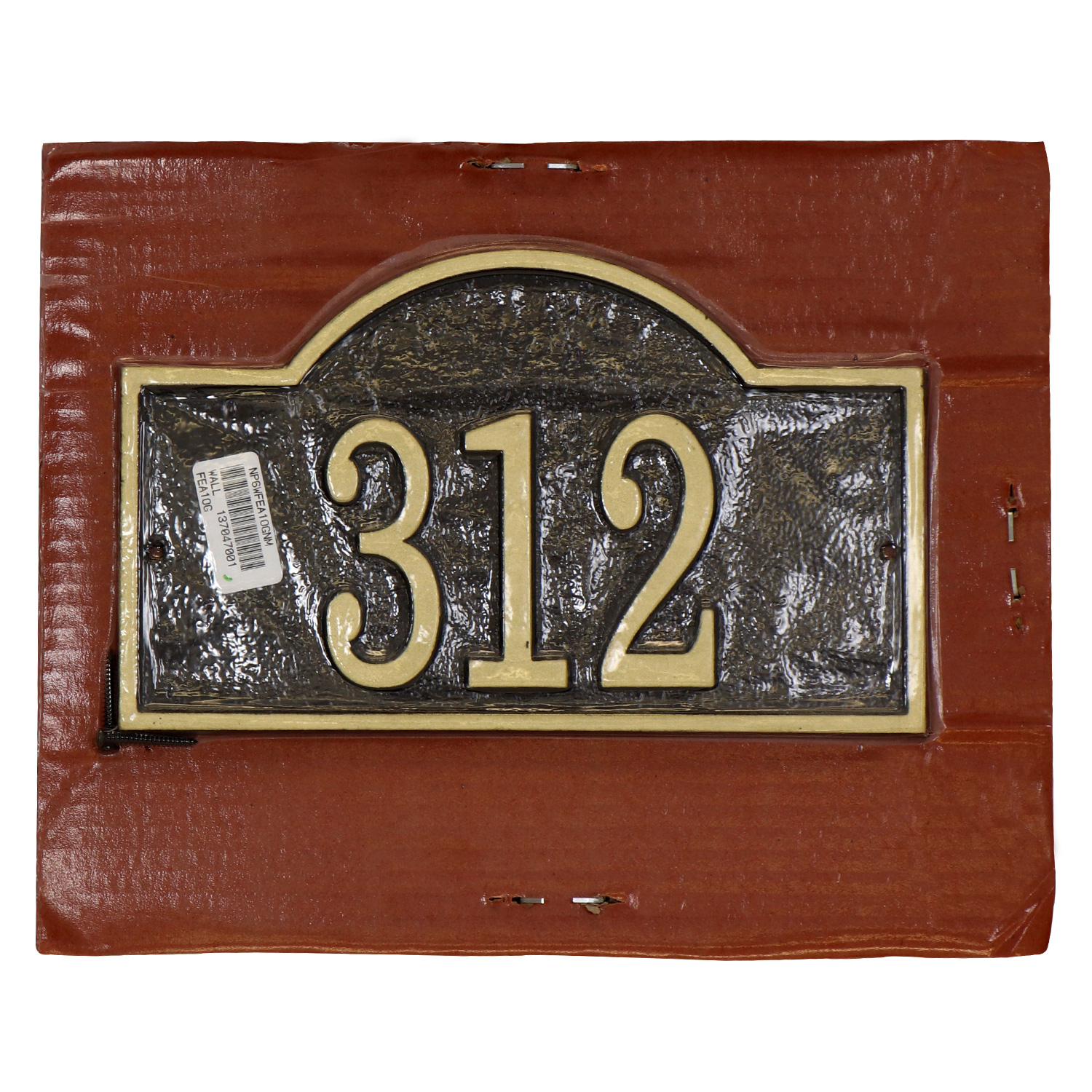 Ships in 4 days! Arch Cast Address Plaque 