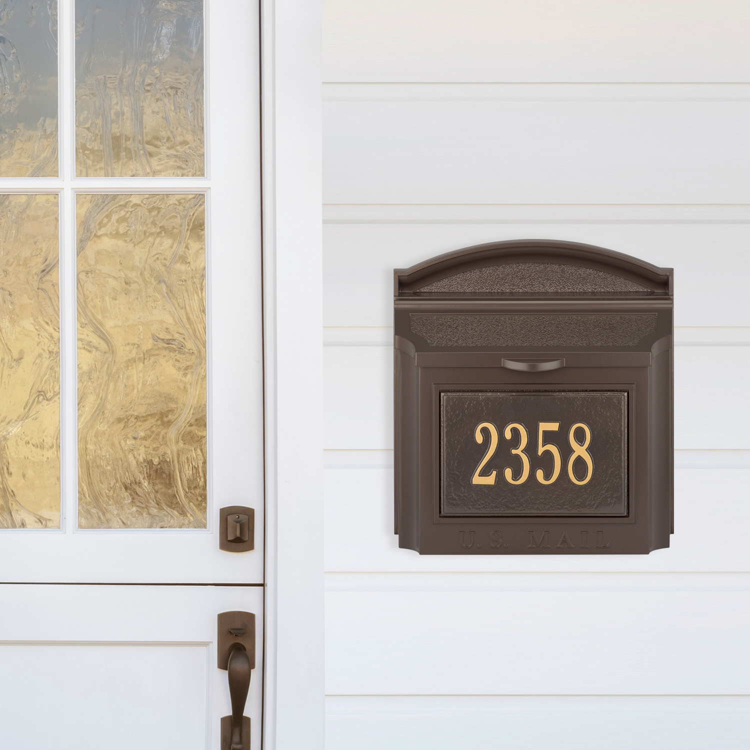375 PARCEL BOX Metal Aluminium Plaque Sign For Door House Office Gate Letters 