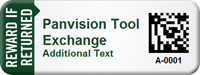 Personalized 2D Reward If Returned Barcode Asset Tag