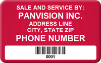 Asset Label, Sale and Service by Company Name, Phone Number
